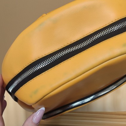 Рюкзак женский из экокожи "Леди Вишня", желтый