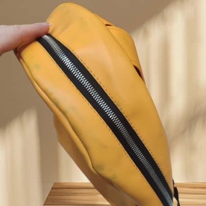 Рюкзак женский из экокожи "Леди Вишня", желтый