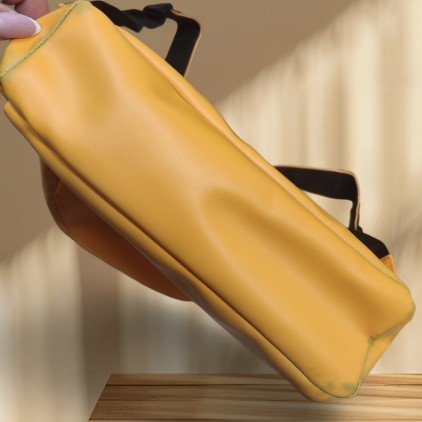 Рюкзак женский из экокожи "Леди Вишня", желтый