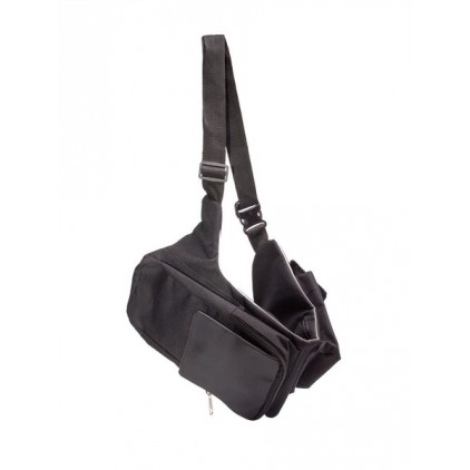 Рюкзак-сумка через плечо (слинг-бэг) мужской, черный, городской, водостойкий 