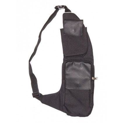 Рюкзак-сумка через плечо (слинг-бэг) мужской, черный, городской, водостойкий 