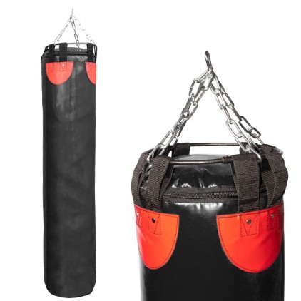 Боксерский мешок 40 кг, высота 130 см, ПВХ, черный