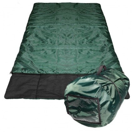 Спальный мешок для двоих двухслойный зеленый. ПОД ЗАКАЗ